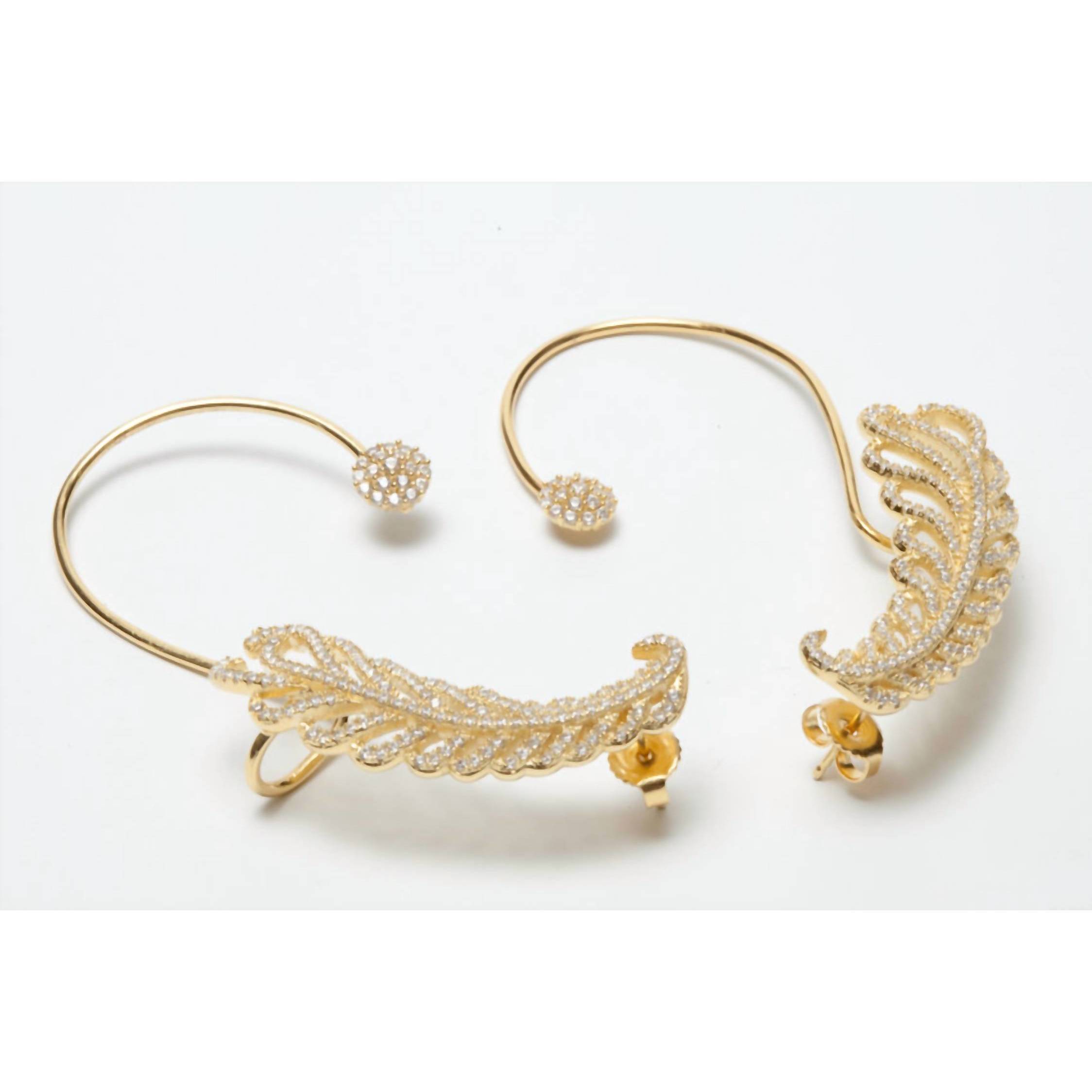 New Avenue Chic Women's Wing Ear Climber Earrings In Gold